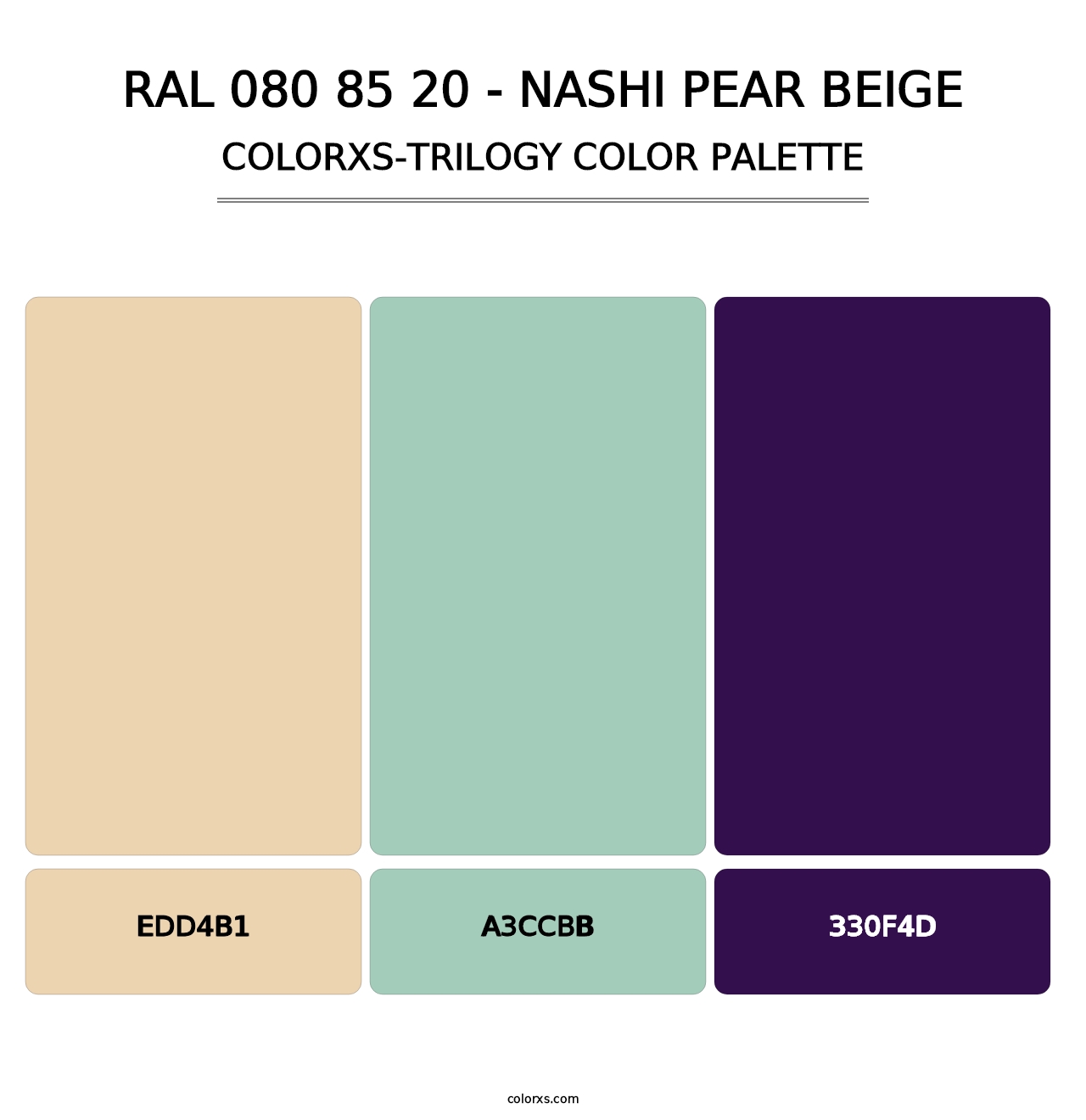 RAL 080 85 20 - Nashi Pear Beige - Colorxs Trilogy Palette