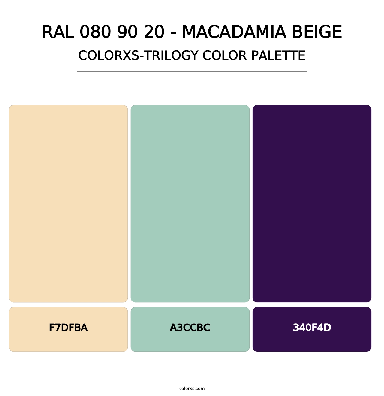 RAL 080 90 20 - Macadamia Beige - Colorxs Trilogy Palette