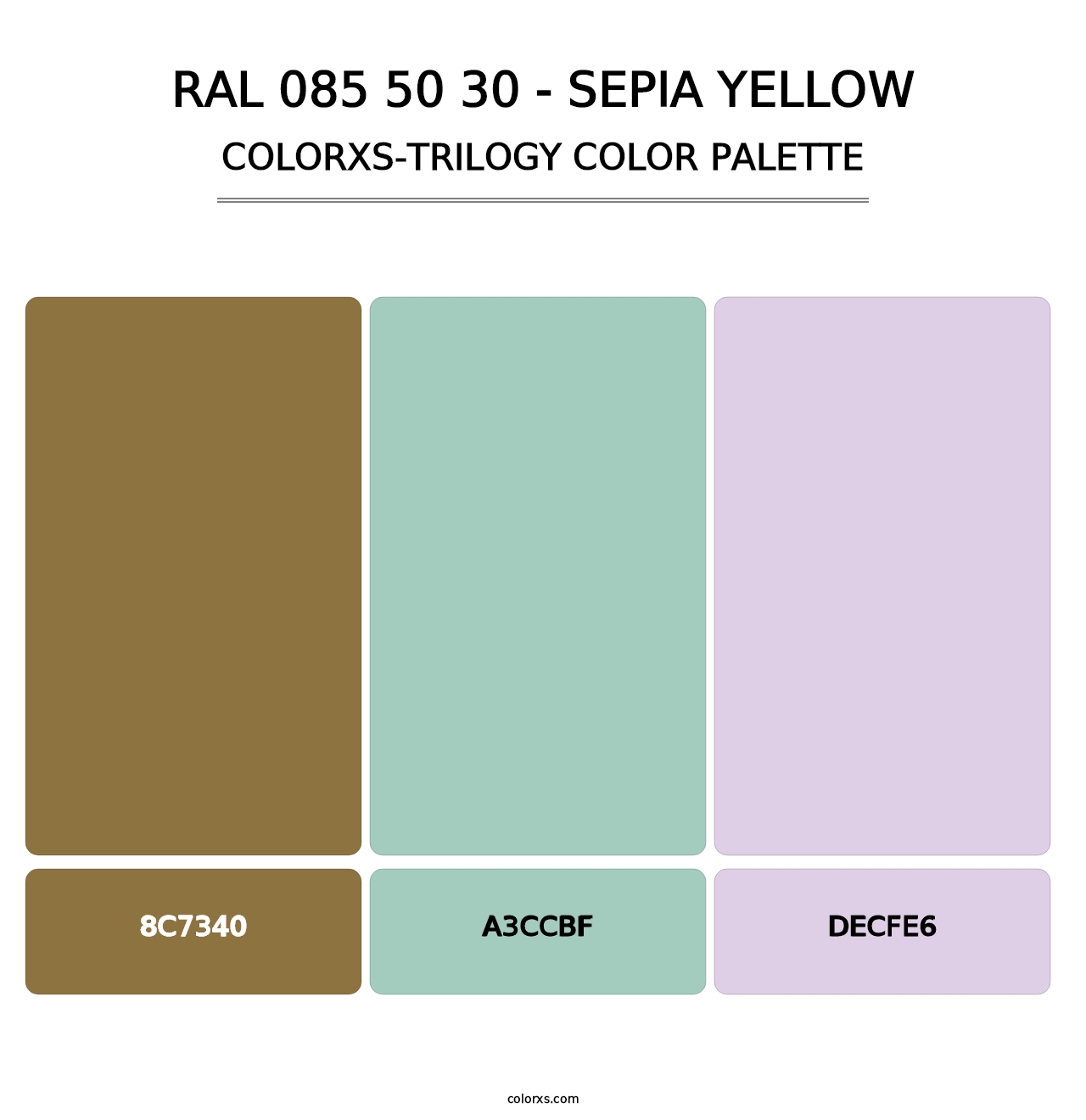 RAL 085 50 30 - Sepia Yellow - Colorxs Trilogy Palette