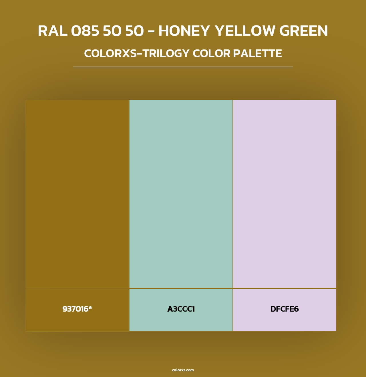 RAL 085 50 50 - Honey Yellow Green - Colorxs Trilogy Palette