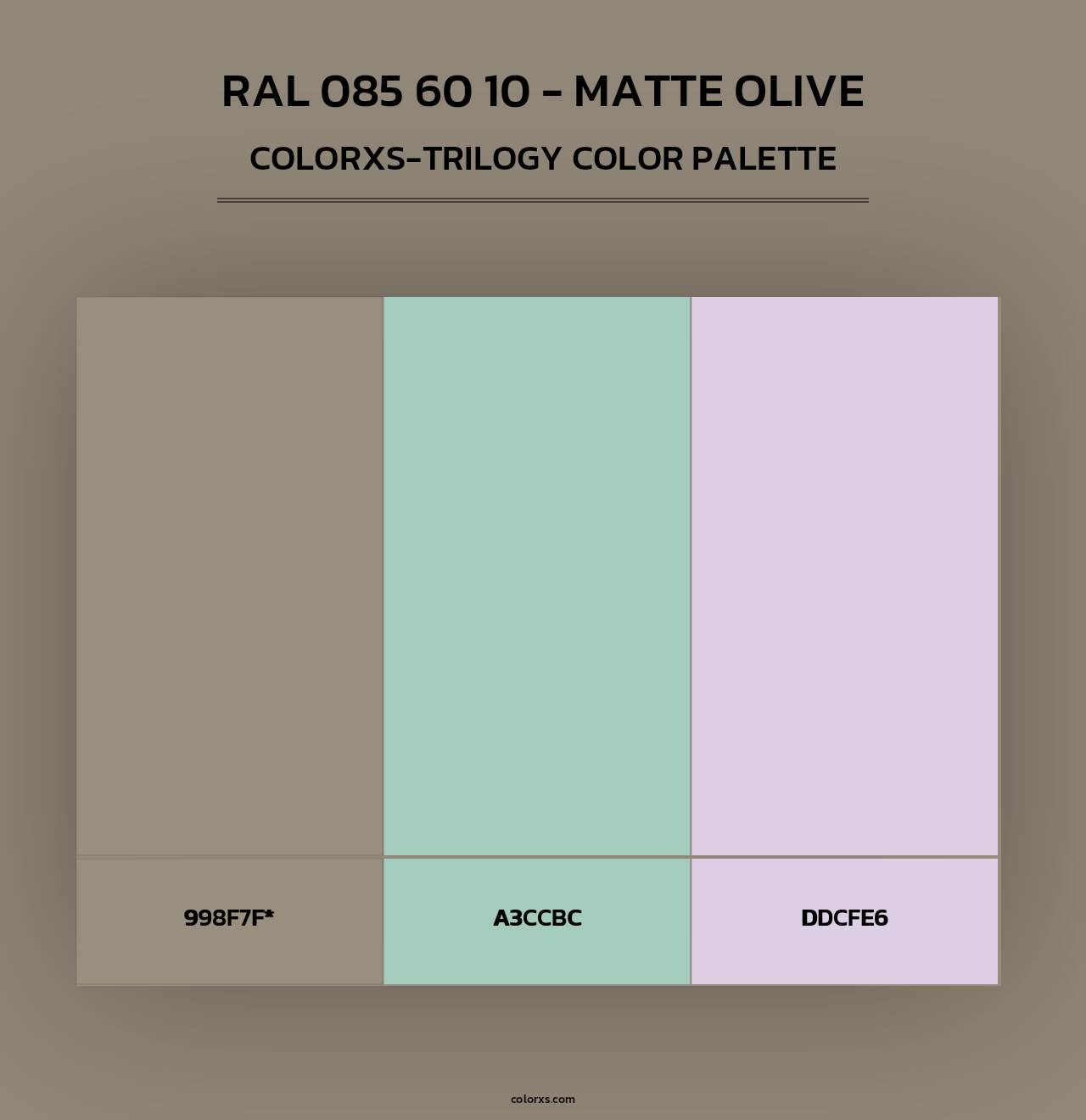 RAL 085 60 10 - Matte Olive - Colorxs Trilogy Palette