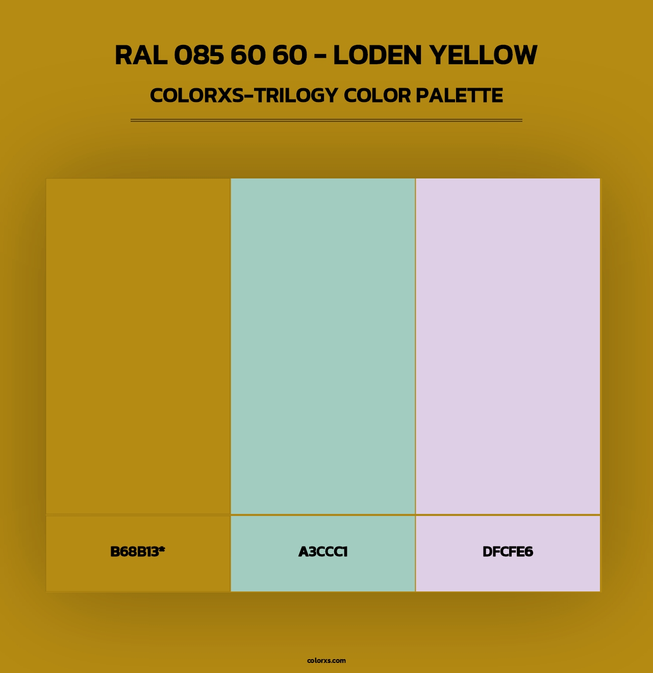 RAL 085 60 60 - Loden Yellow - Colorxs Trilogy Palette
