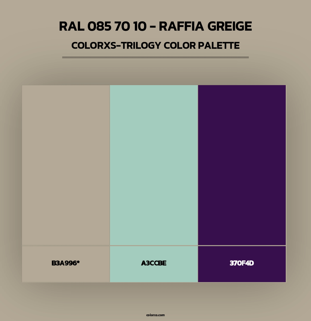 RAL 085 70 10 - Raffia Greige - Colorxs Trilogy Palette