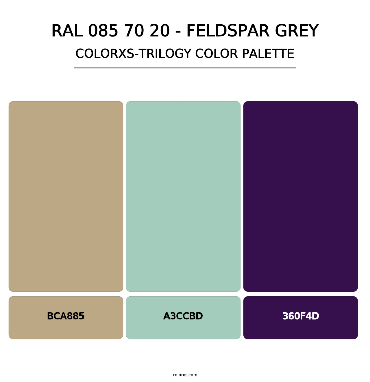 RAL 085 70 20 - Feldspar Grey - Colorxs Trilogy Palette