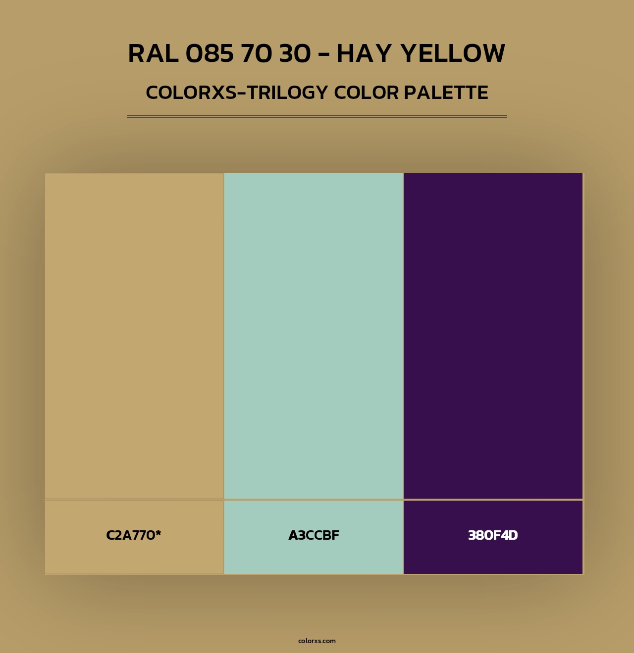 RAL 085 70 30 - Hay Yellow - Colorxs Trilogy Palette