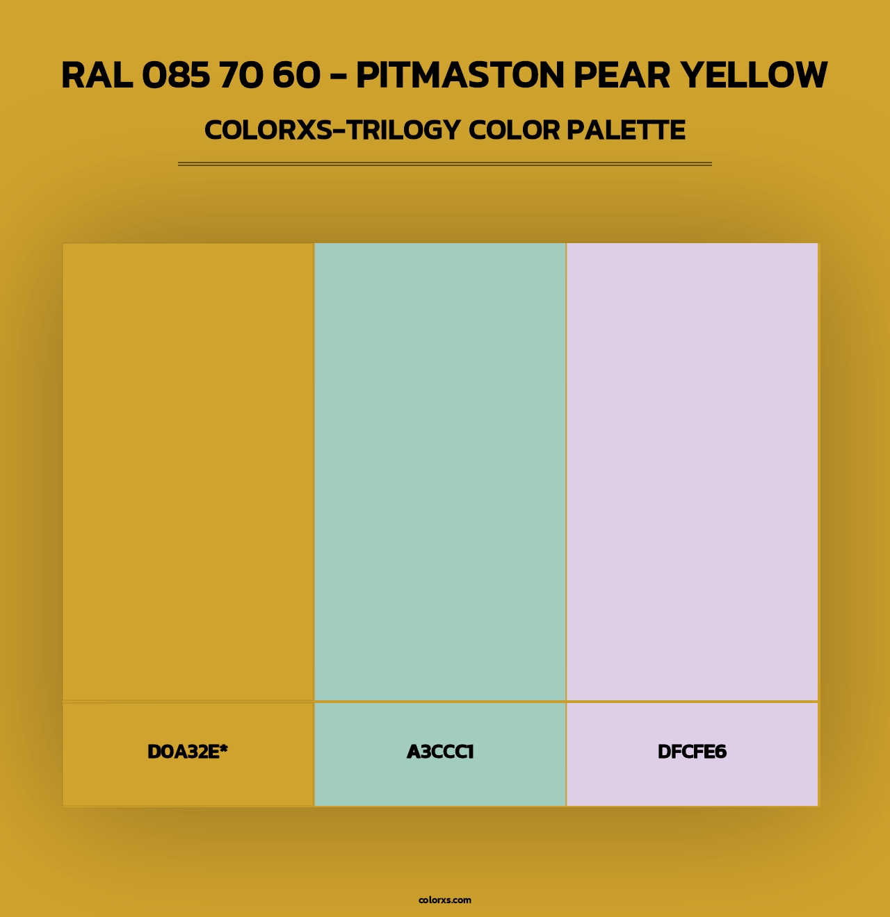 RAL 085 70 60 - Pitmaston Pear Yellow - Colorxs Trilogy Palette