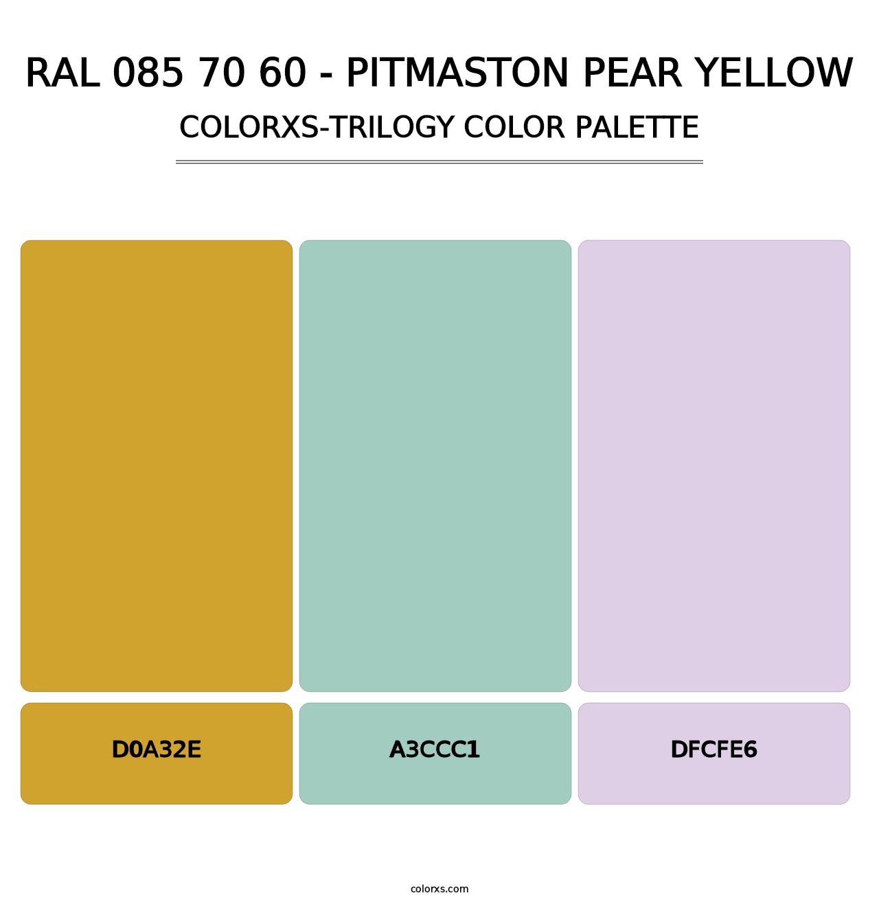 RAL 085 70 60 - Pitmaston Pear Yellow - Colorxs Trilogy Palette