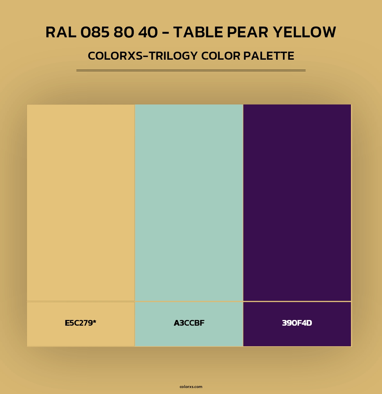 RAL 085 80 40 - Table Pear Yellow - Colorxs Trilogy Palette