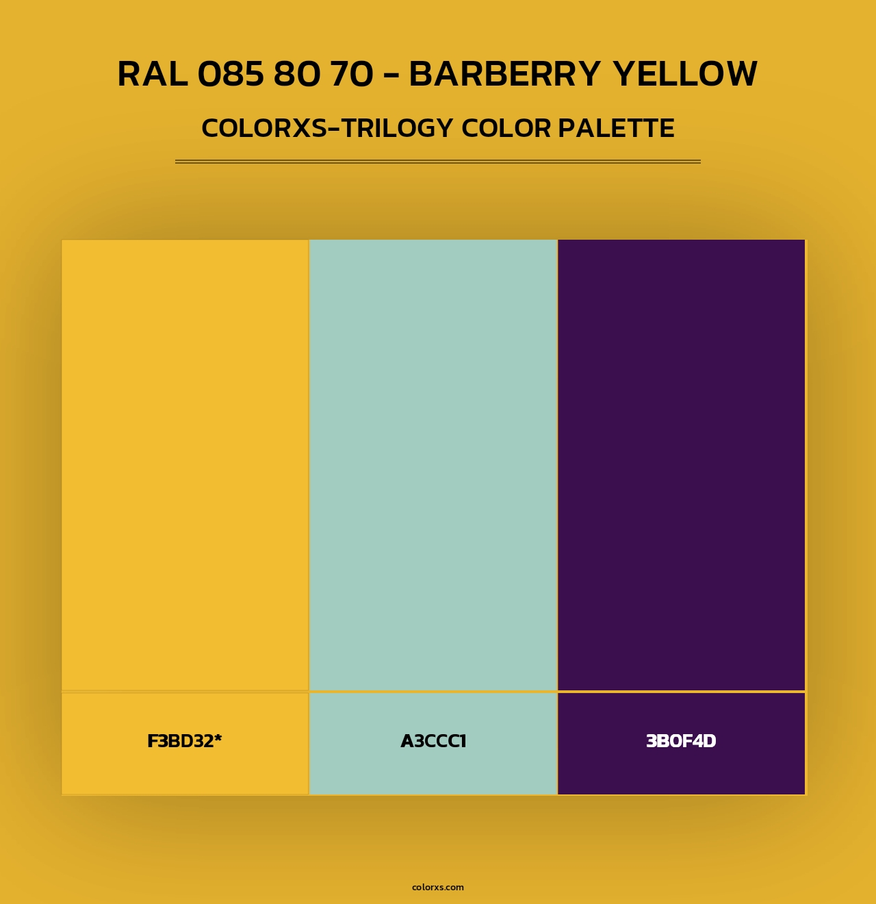 RAL 085 80 70 - Barberry Yellow - Colorxs Trilogy Palette