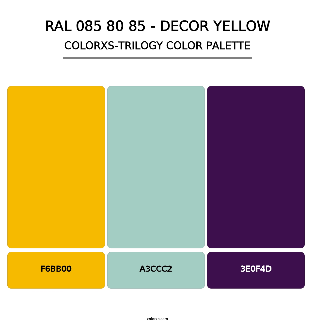 RAL 085 80 85 - Decor Yellow - Colorxs Trilogy Palette