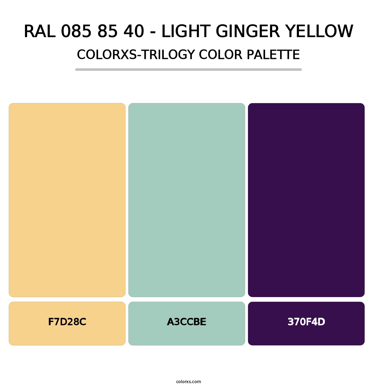 RAL 085 85 40 - Light Ginger Yellow - Colorxs Trilogy Palette