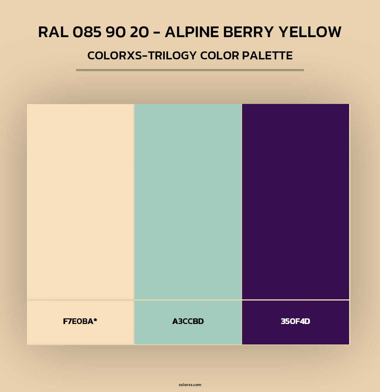 RAL 085 90 20 - Alpine Berry Yellow - Colorxs Trilogy Palette