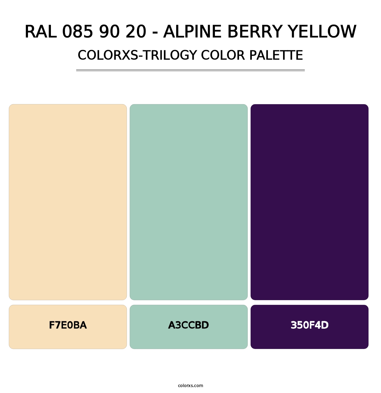 RAL 085 90 20 - Alpine Berry Yellow - Colorxs Trilogy Palette