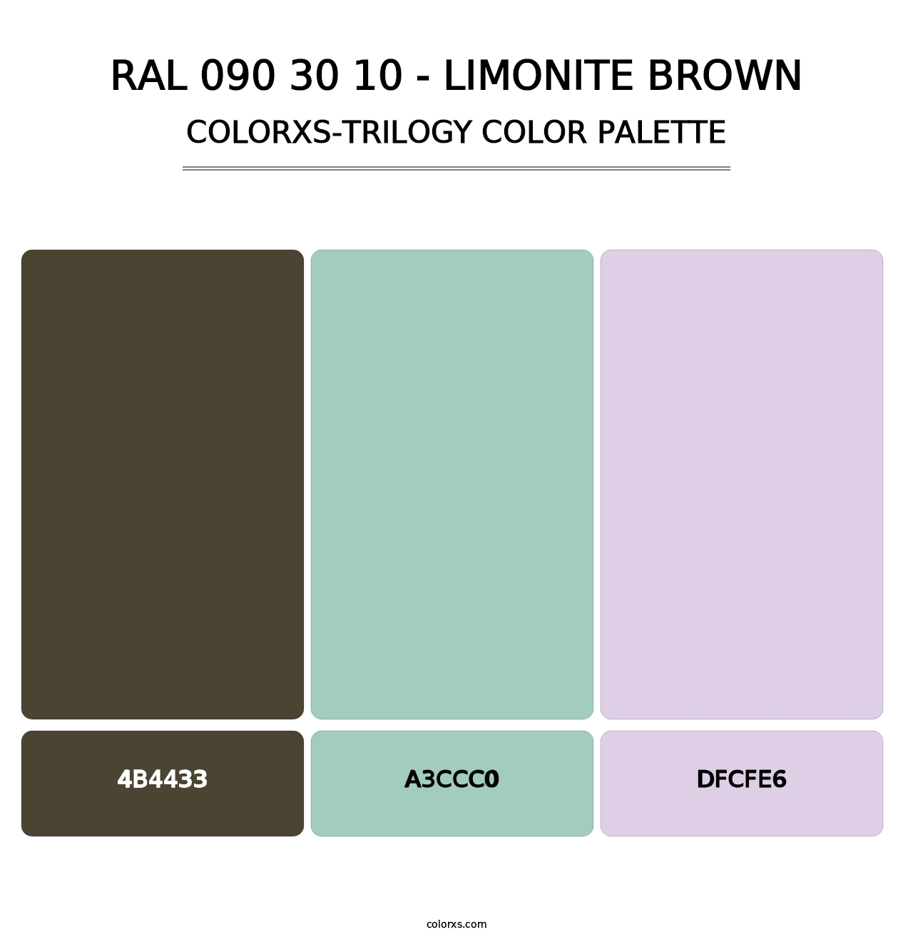 RAL 090 30 10 - Limonite Brown - Colorxs Trilogy Palette