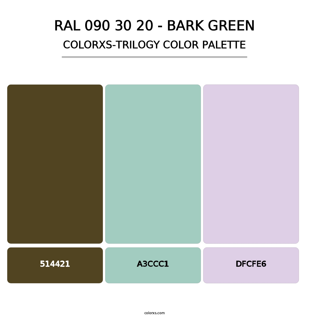 RAL 090 30 20 - Bark Green - Colorxs Trilogy Palette