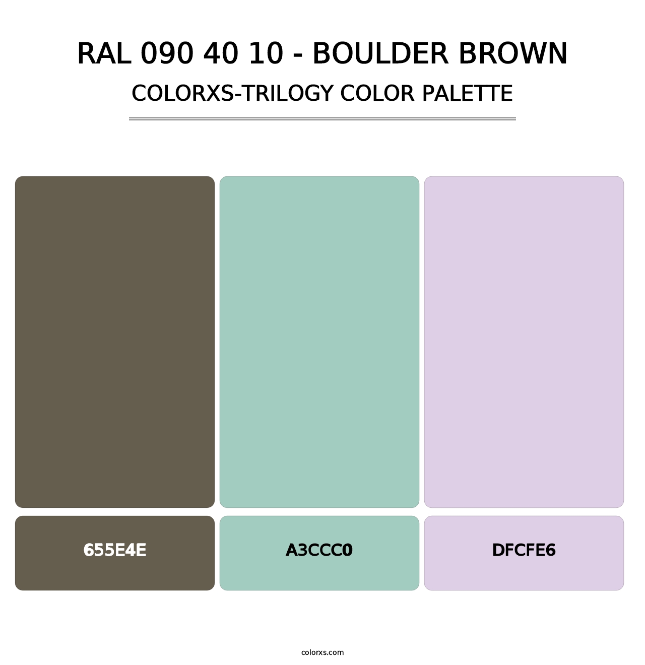RAL 090 40 10 - Boulder Brown - Colorxs Trilogy Palette