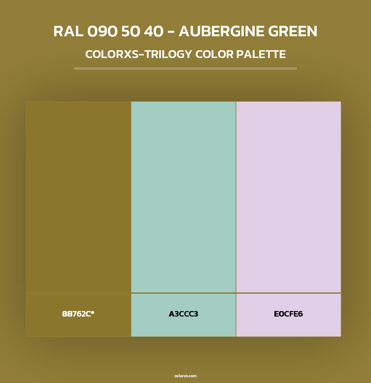 RAL 090 50 40 - Aubergine Green - Colorxs Trilogy Palette