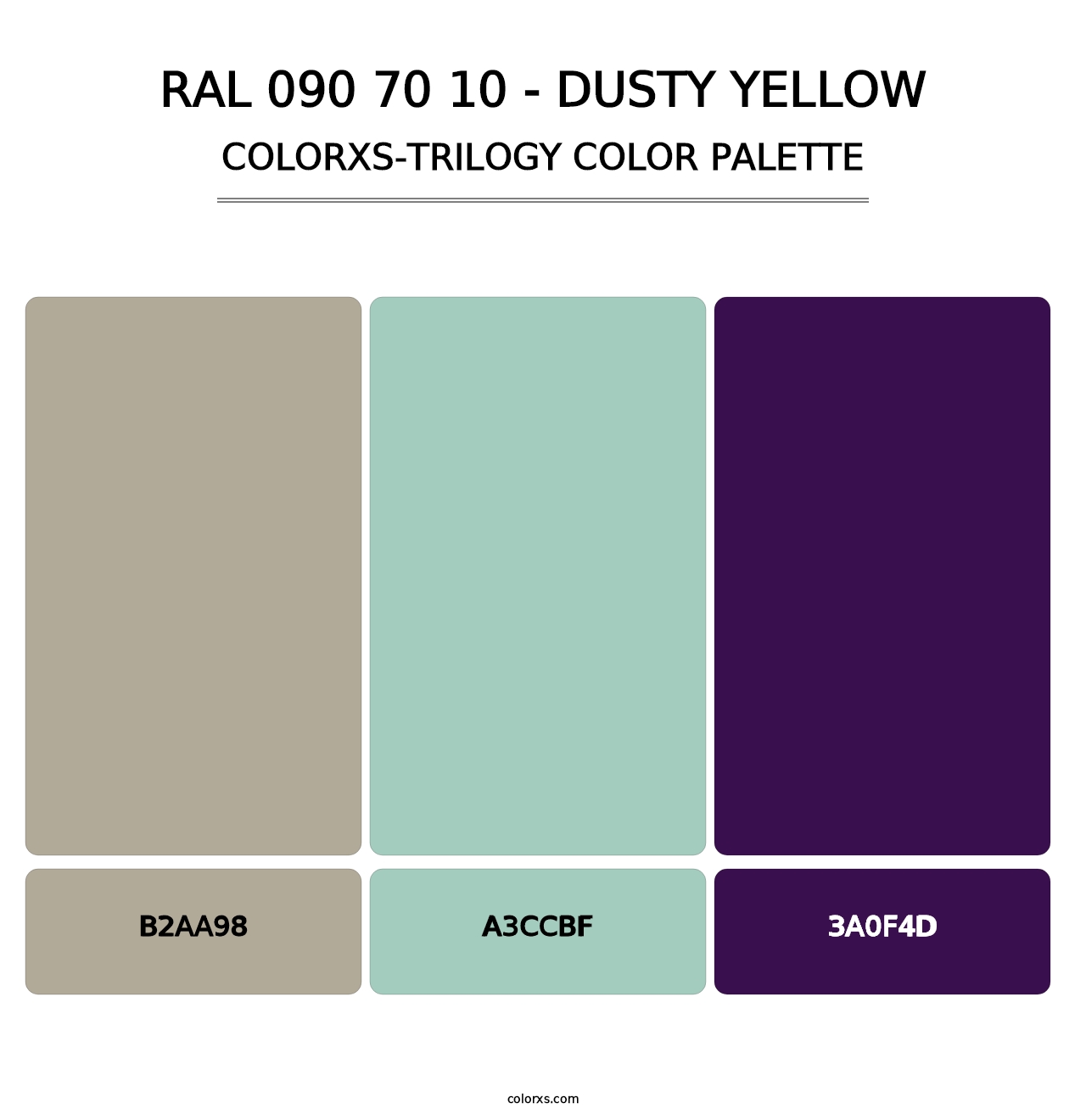 RAL 090 70 10 - Dusty Yellow - Colorxs Trilogy Palette