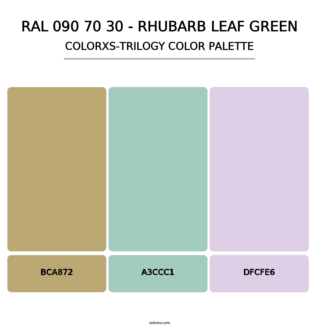 RAL 090 70 30 - Rhubarb Leaf Green - Colorxs Trilogy Palette