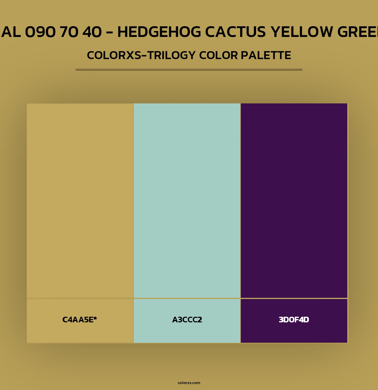 RAL 090 70 40 - Hedgehog Cactus Yellow Green - Colorxs Trilogy Palette