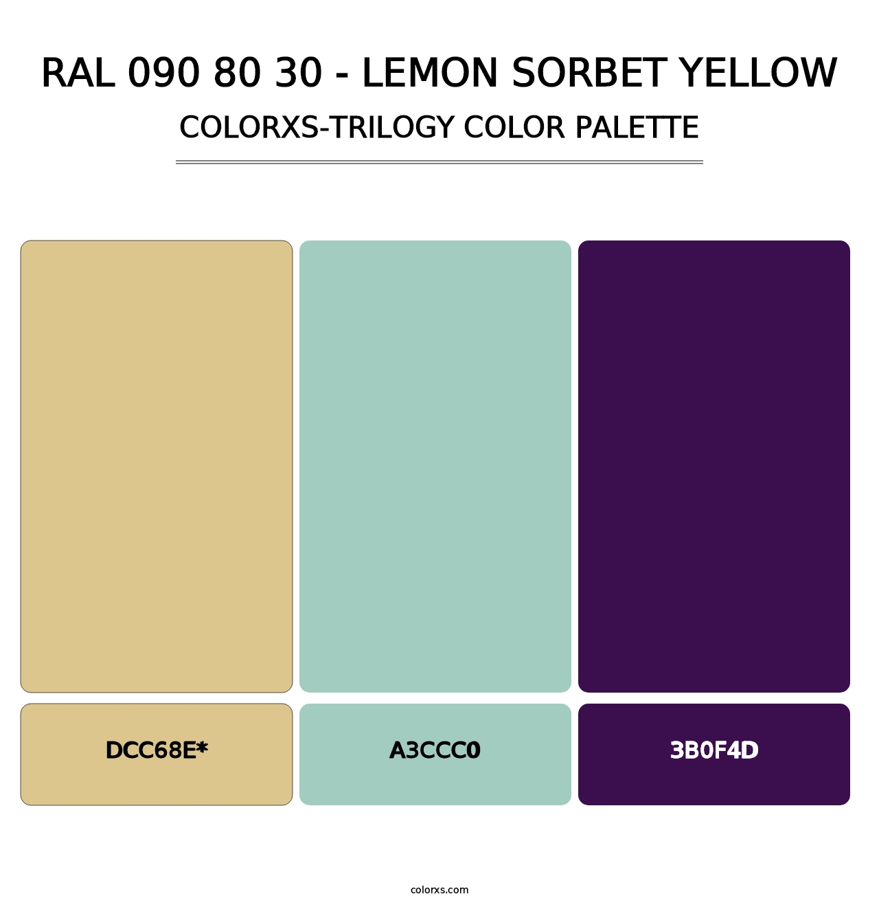 RAL 090 80 30 - Lemon Sorbet Yellow - Colorxs Trilogy Palette