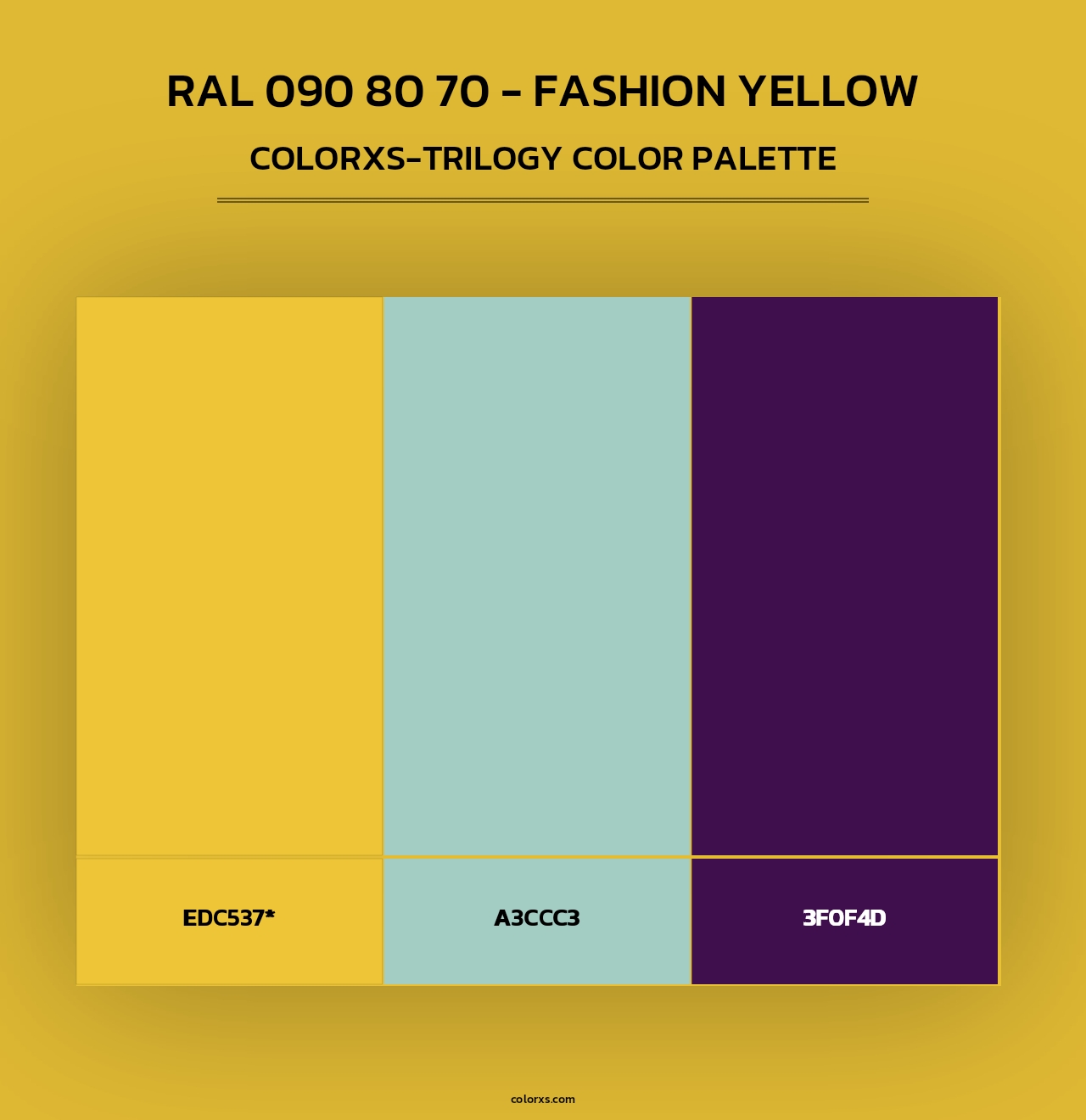 RAL 090 80 70 - Fashion Yellow - Colorxs Trilogy Palette