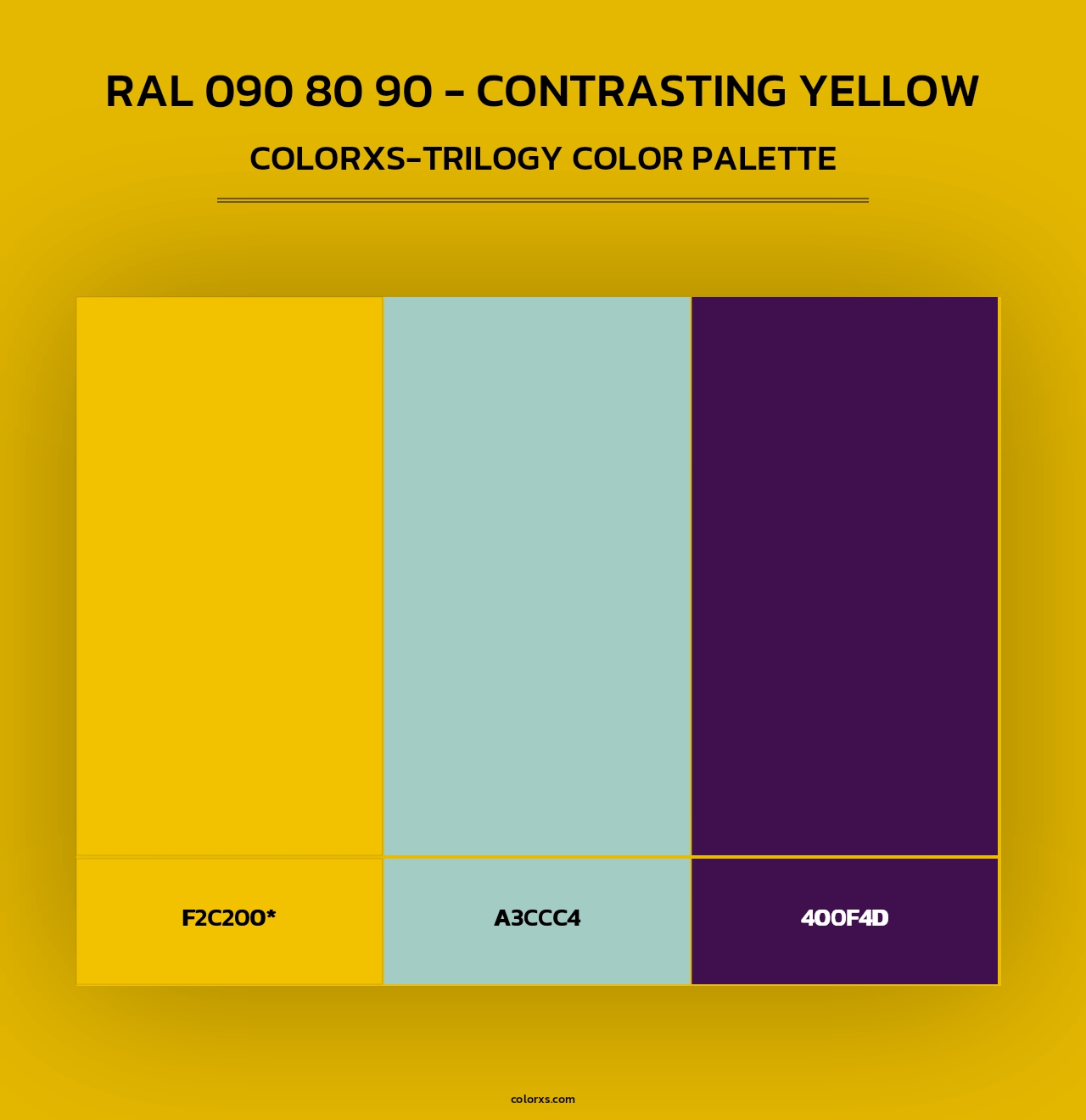 RAL 090 80 90 - Contrasting Yellow - Colorxs Trilogy Palette