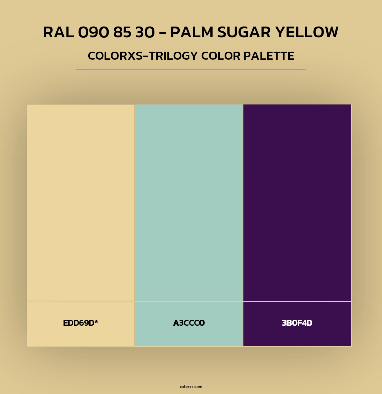 RAL 090 85 30 - Palm Sugar Yellow - Colorxs Trilogy Palette