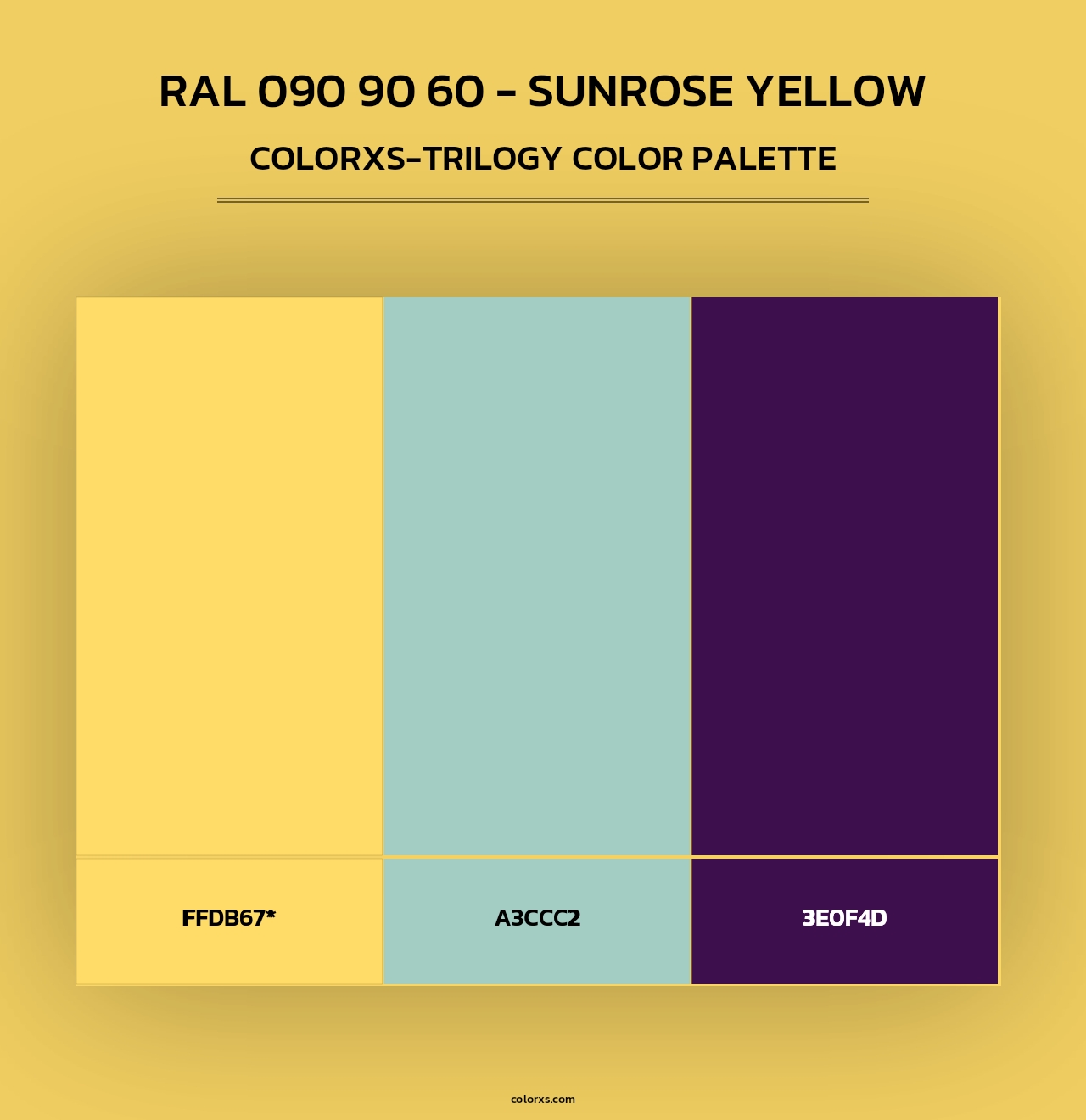 RAL 090 90 60 - Sunrose Yellow - Colorxs Trilogy Palette