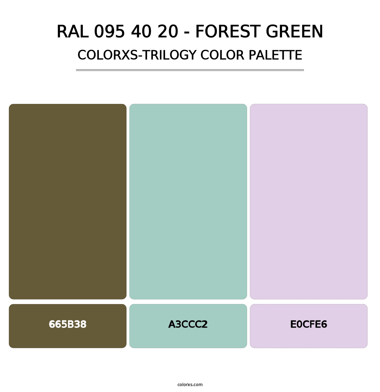 RAL 095 40 20 - Forest Green - Colorxs Trilogy Palette