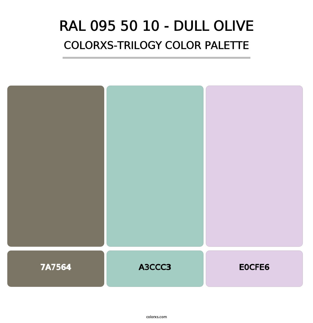 RAL 095 50 10 - Dull Olive - Colorxs Trilogy Palette