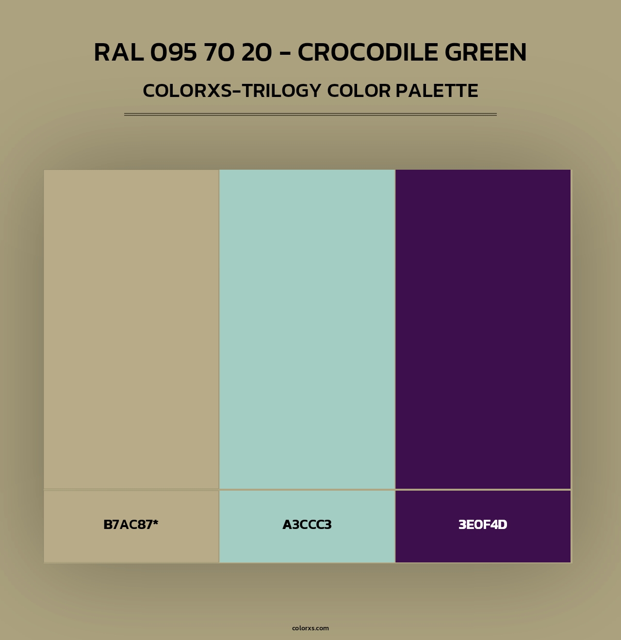 RAL 095 70 20 - Crocodile Green - Colorxs Trilogy Palette