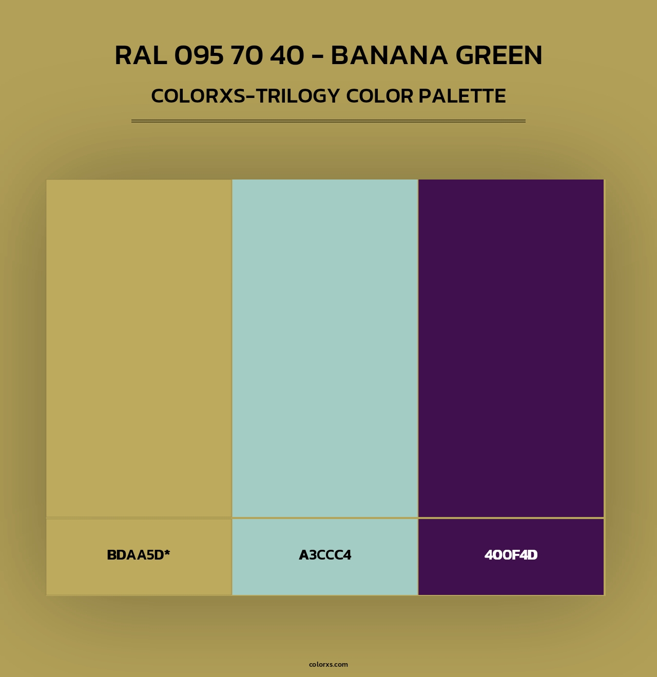 RAL 095 70 40 - Banana Green - Colorxs Trilogy Palette