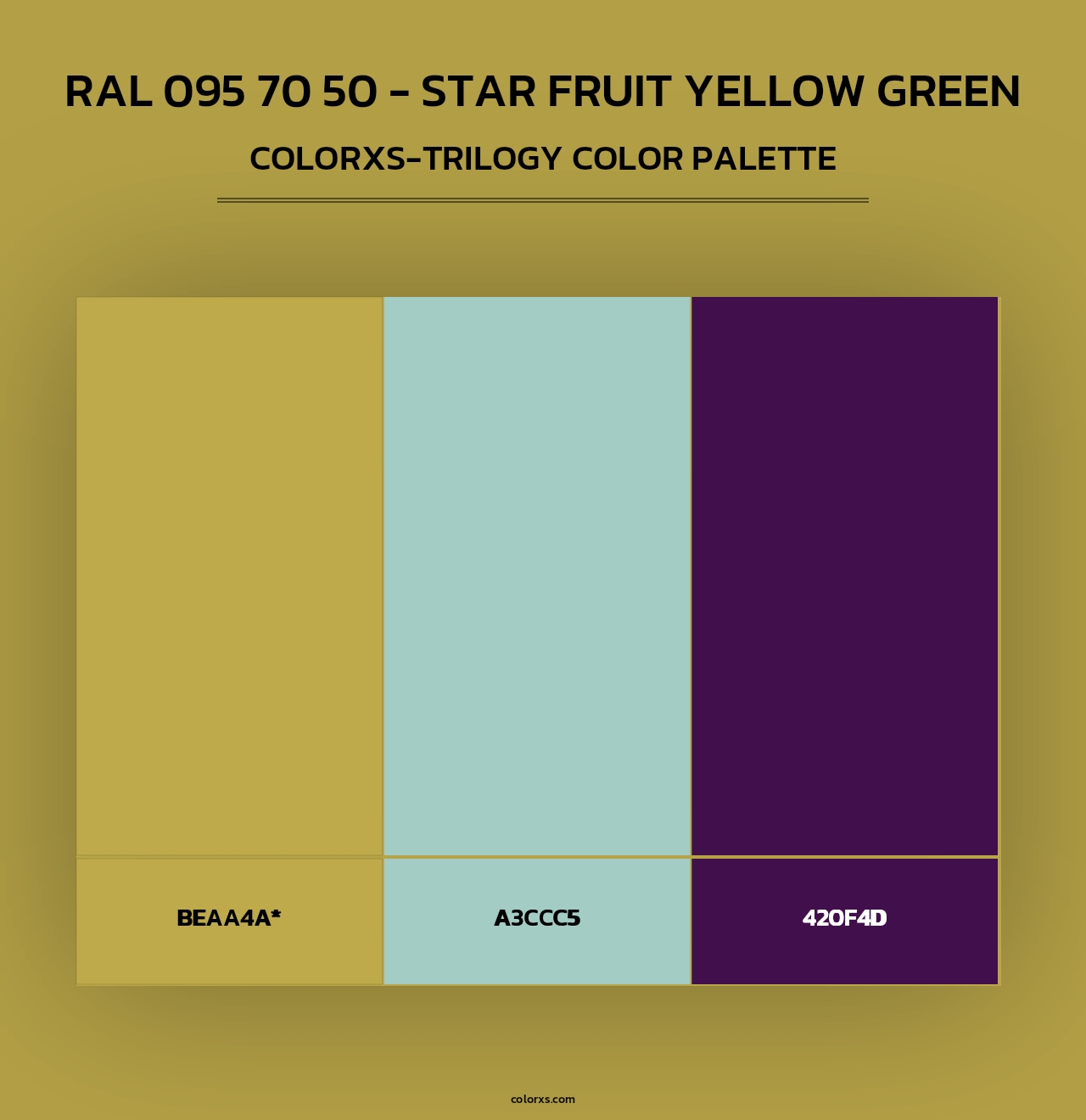 RAL 095 70 50 - Star Fruit Yellow Green - Colorxs Trilogy Palette