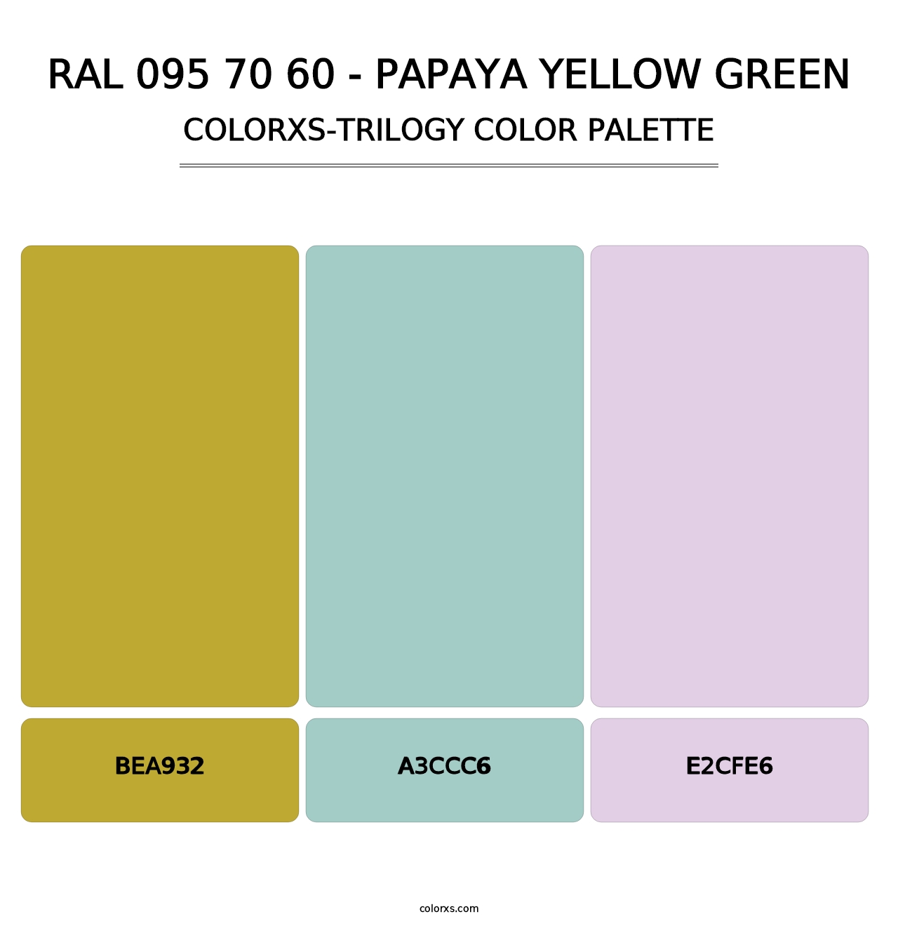 RAL 095 70 60 - Papaya Yellow Green - Colorxs Trilogy Palette