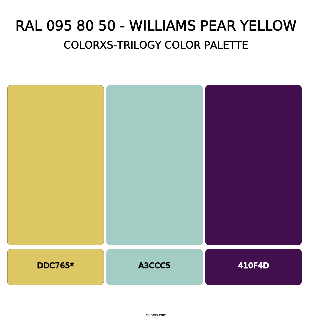RAL 095 80 50 - Williams Pear Yellow - Colorxs Trilogy Palette