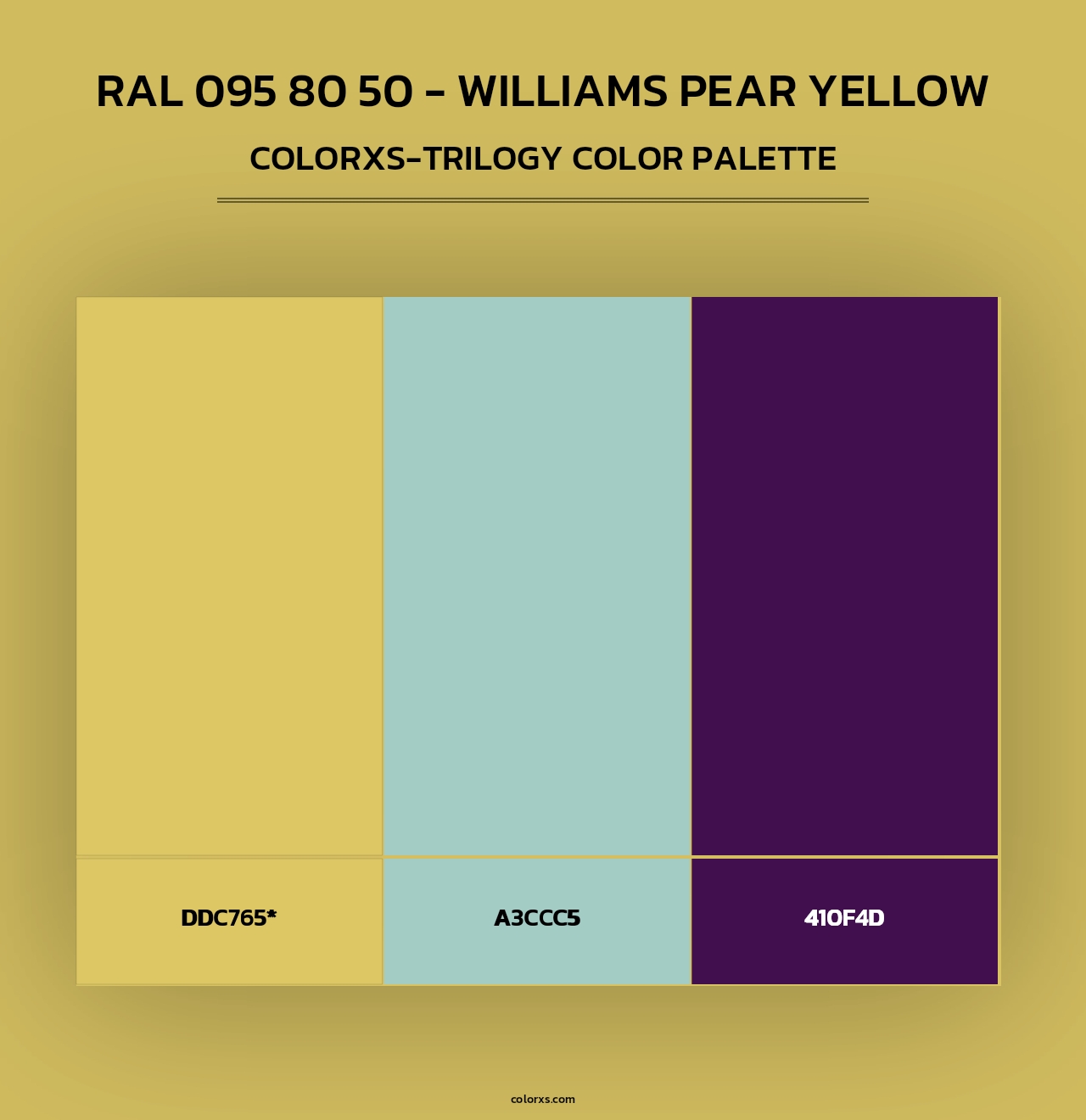RAL 095 80 50 - Williams Pear Yellow - Colorxs Trilogy Palette