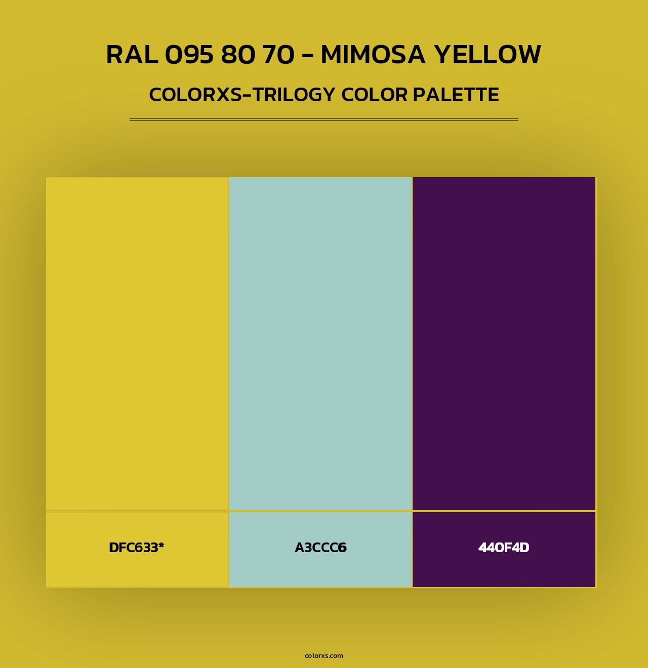 RAL 095 80 70 - Mimosa Yellow - Colorxs Trilogy Palette