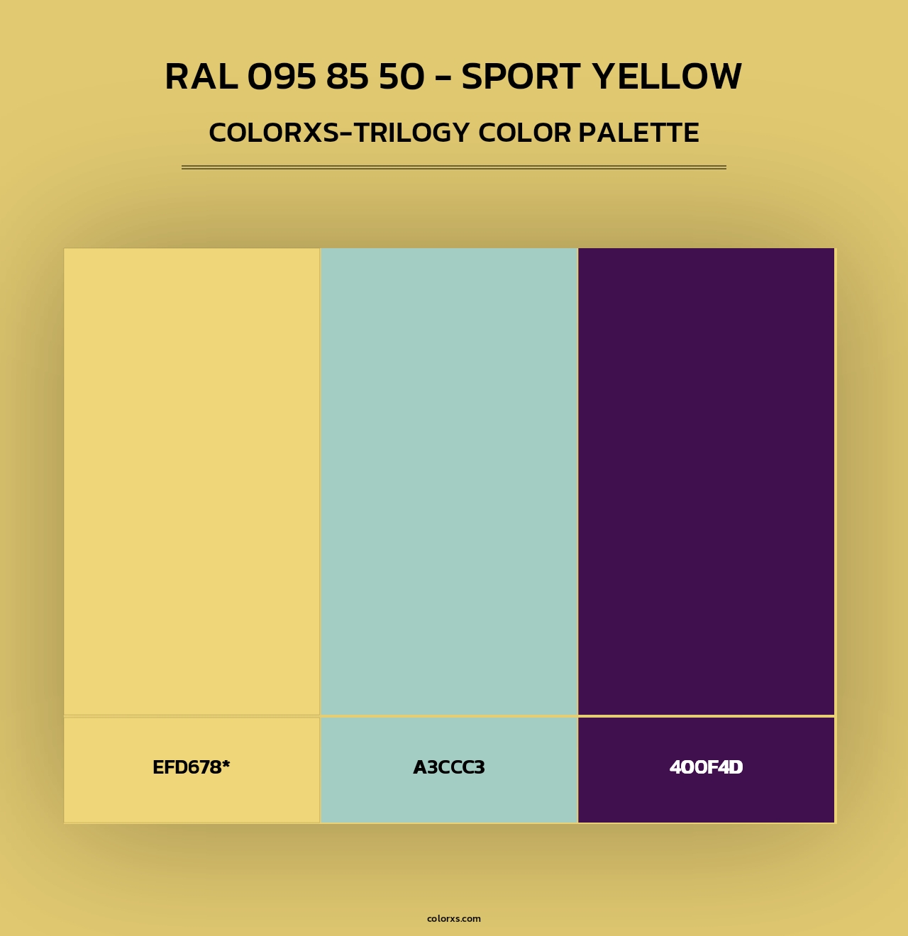 RAL 095 85 50 - Sport Yellow - Colorxs Trilogy Palette