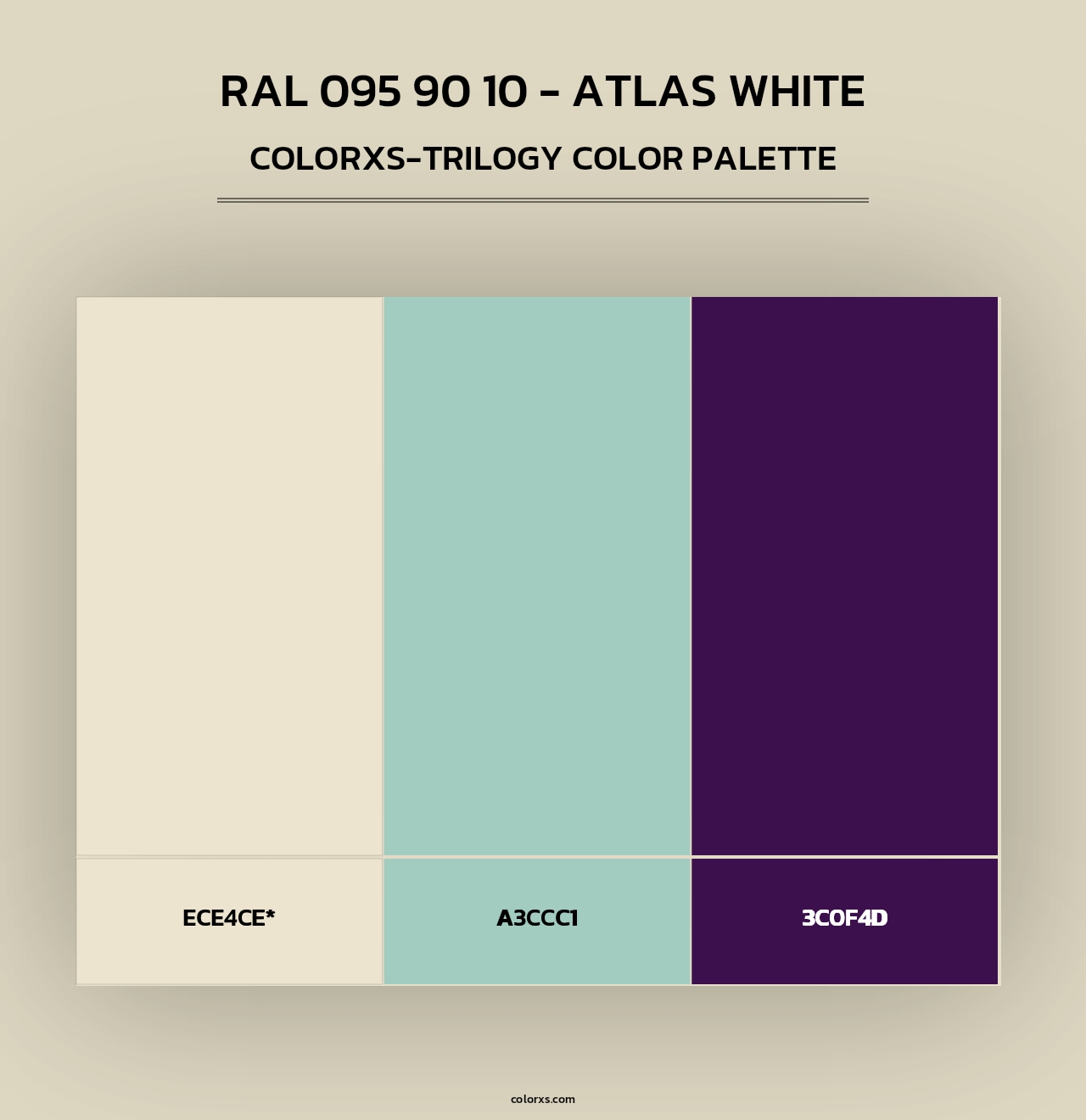 RAL 095 90 10 - Atlas White - Colorxs Trilogy Palette