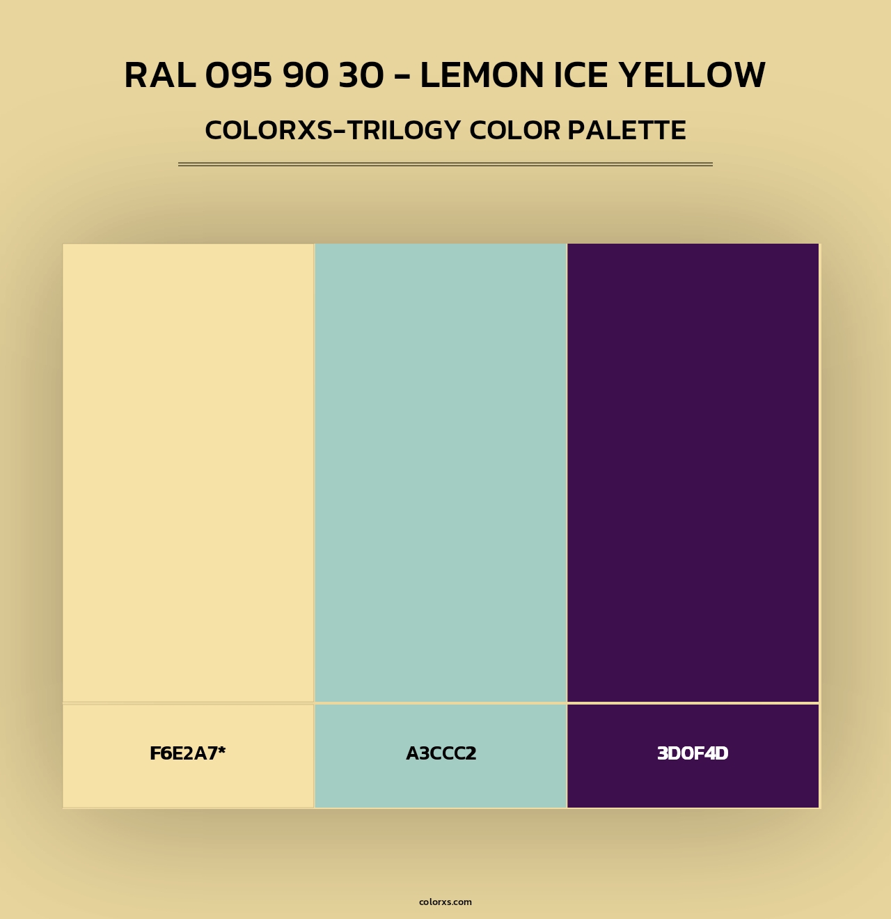RAL 095 90 30 - Lemon Ice Yellow - Colorxs Trilogy Palette