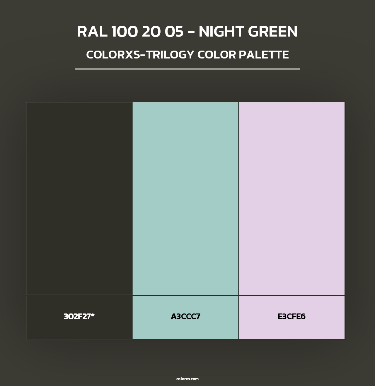 RAL 100 20 05 - Night Green - Colorxs Trilogy Palette