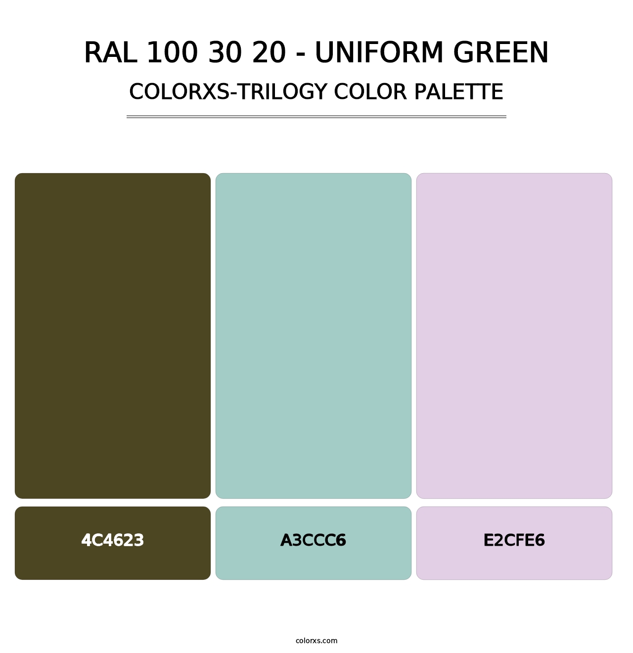 RAL 100 30 20 - Uniform Green - Colorxs Trilogy Palette