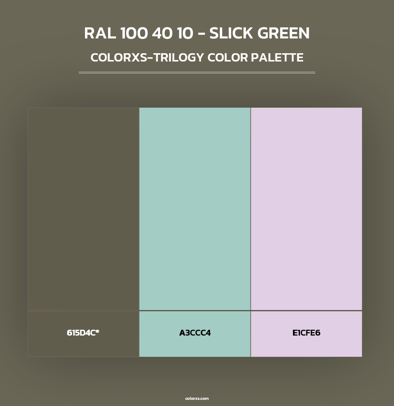 RAL 100 40 10 - Slick Green - Colorxs Trilogy Palette