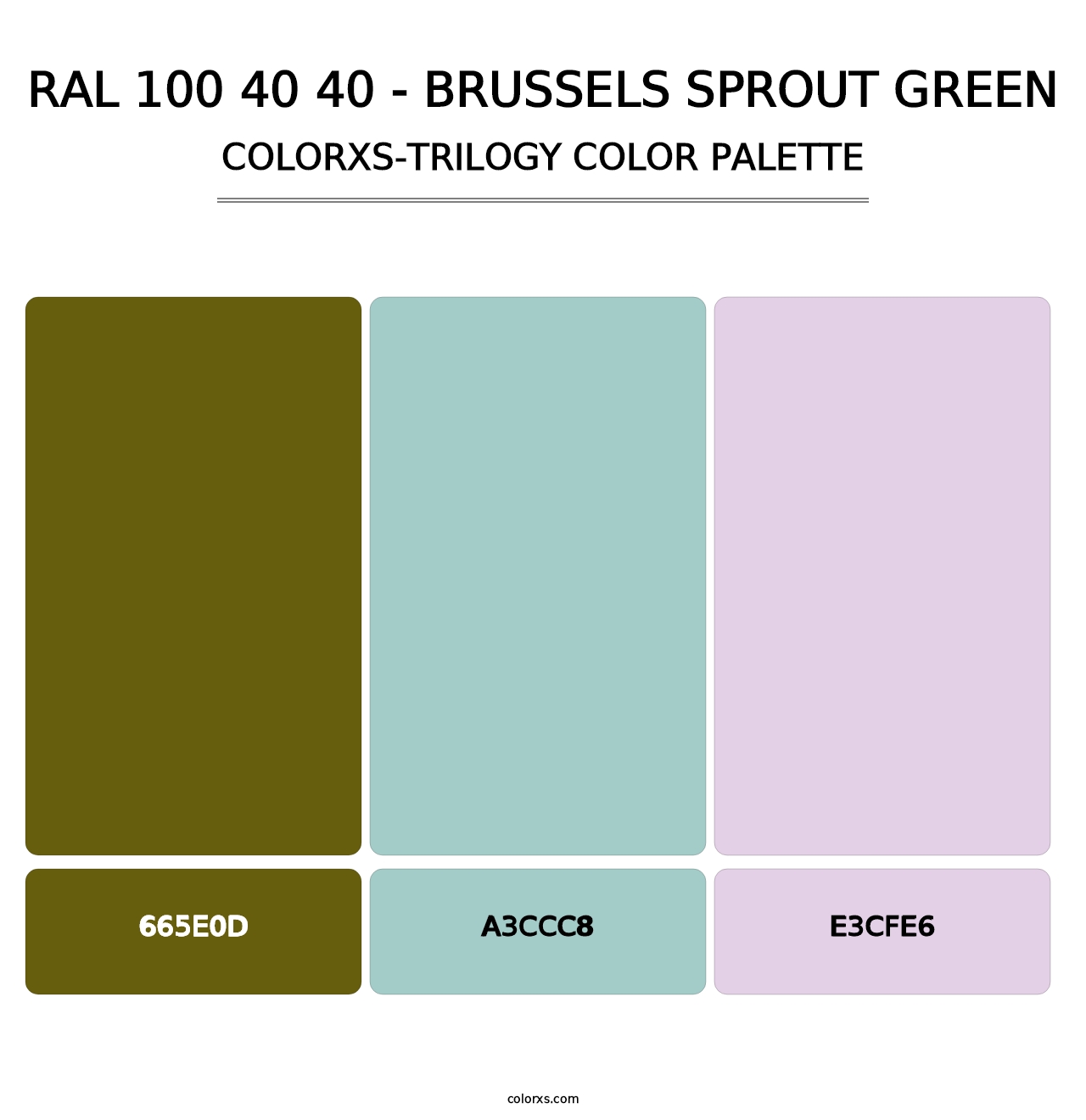 RAL 100 40 40 - Brussels Sprout Green - Colorxs Trilogy Palette