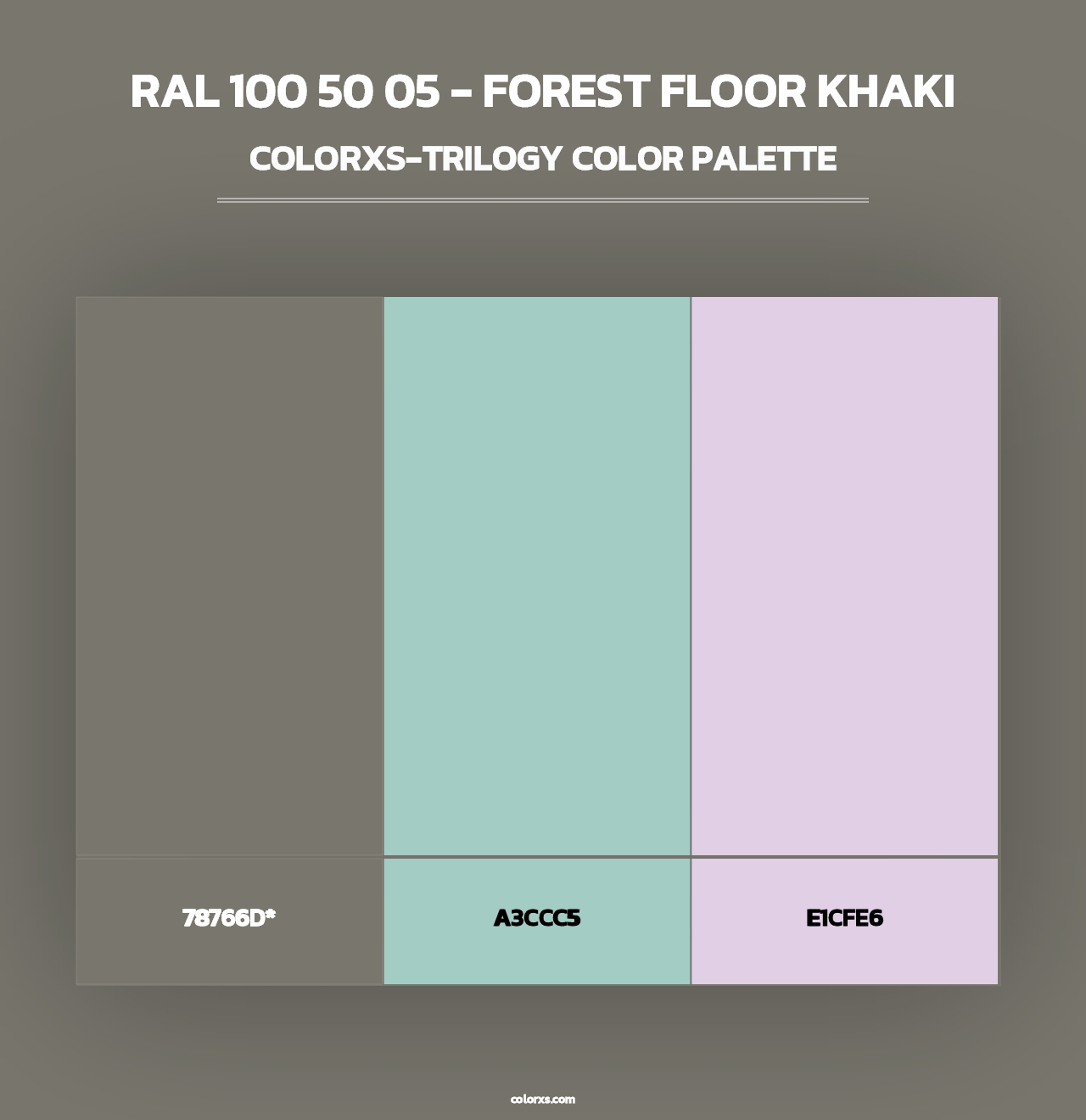 RAL 100 50 05 - Forest Floor Khaki - Colorxs Trilogy Palette