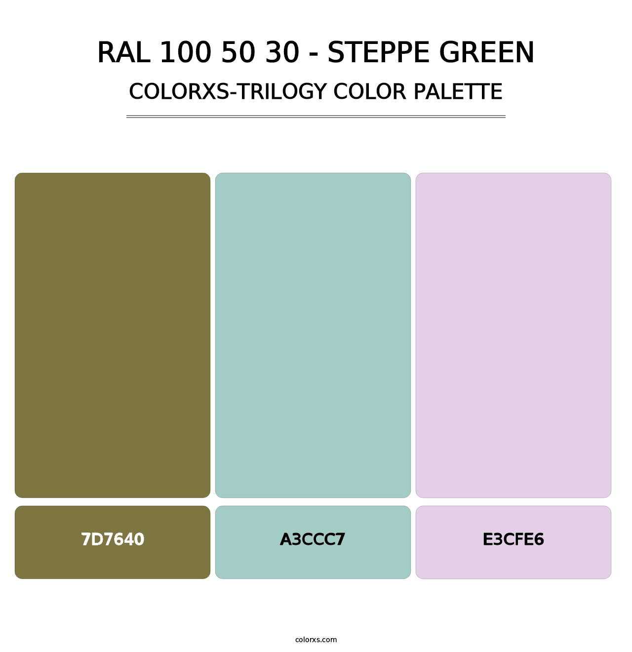 RAL 100 50 30 - Steppe Green - Colorxs Trilogy Palette