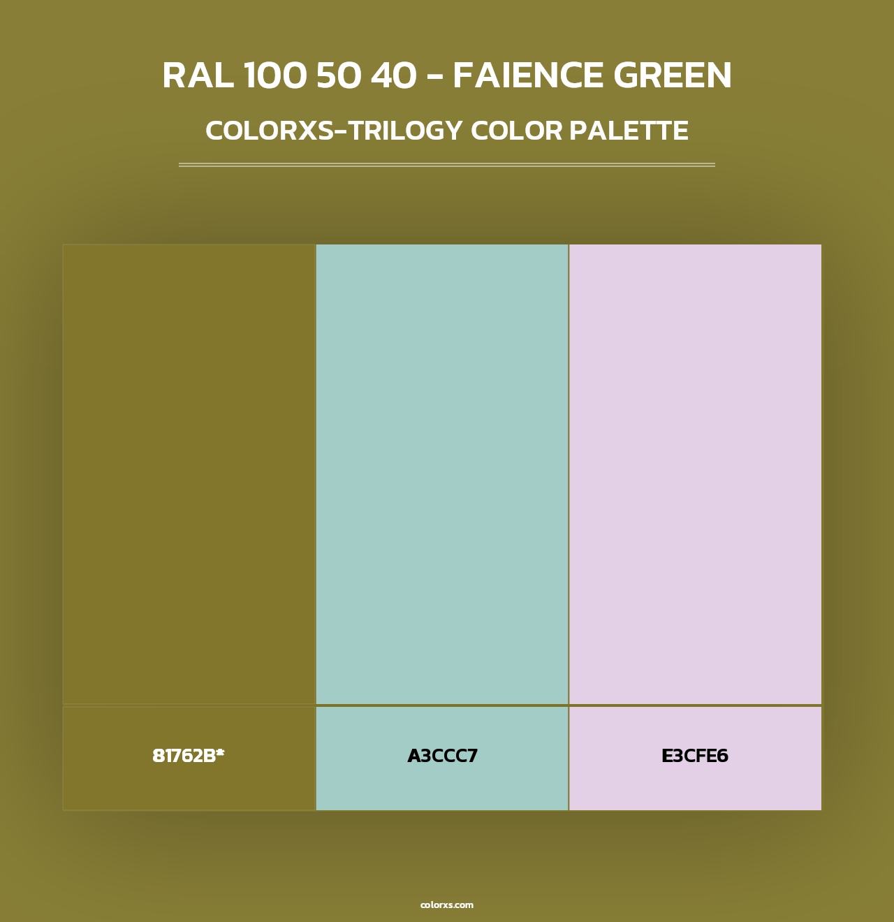 RAL 100 50 40 - Faience Green - Colorxs Trilogy Palette