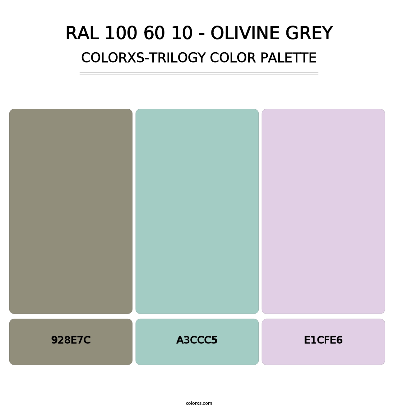 RAL 100 60 10 - Olivine Grey - Colorxs Trilogy Palette