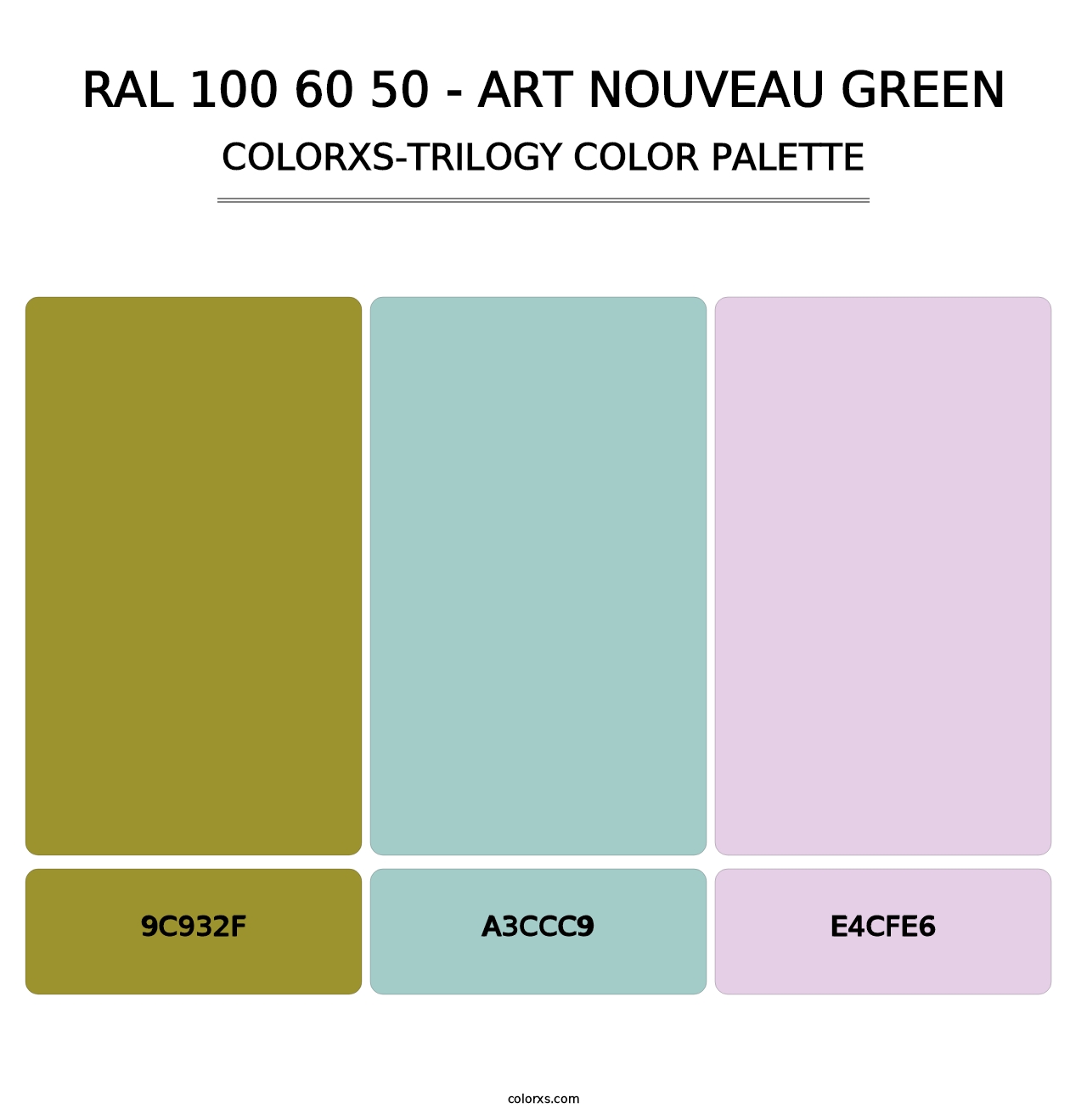 RAL 100 60 50 - Art Nouveau Green - Colorxs Trilogy Palette